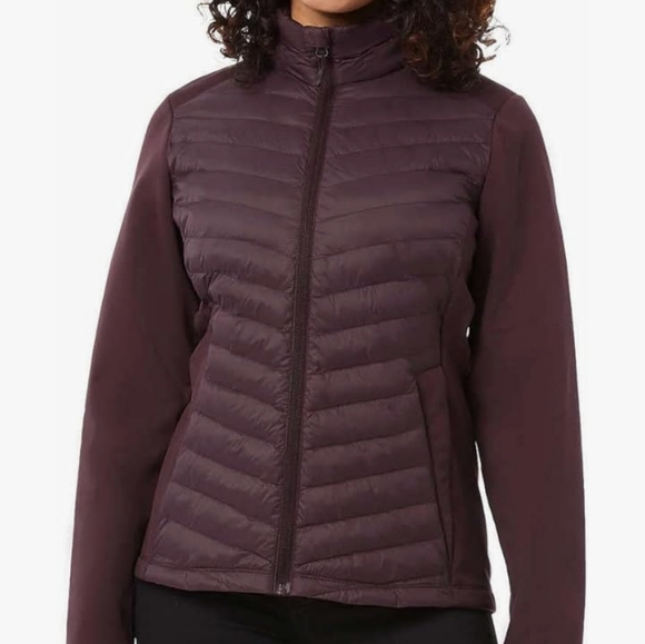 32 degrees mix media jacket in burgundy  size medium - Picture 3 of 7